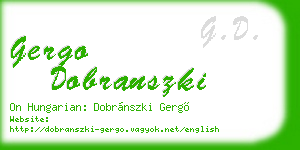 gergo dobranszki business card